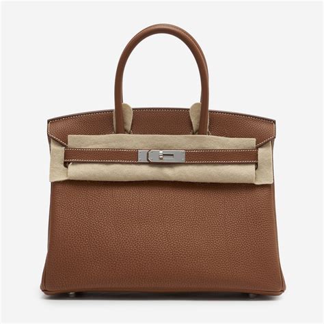 hermes birkin ostrich brown|hermes birkin 30 gold togo.